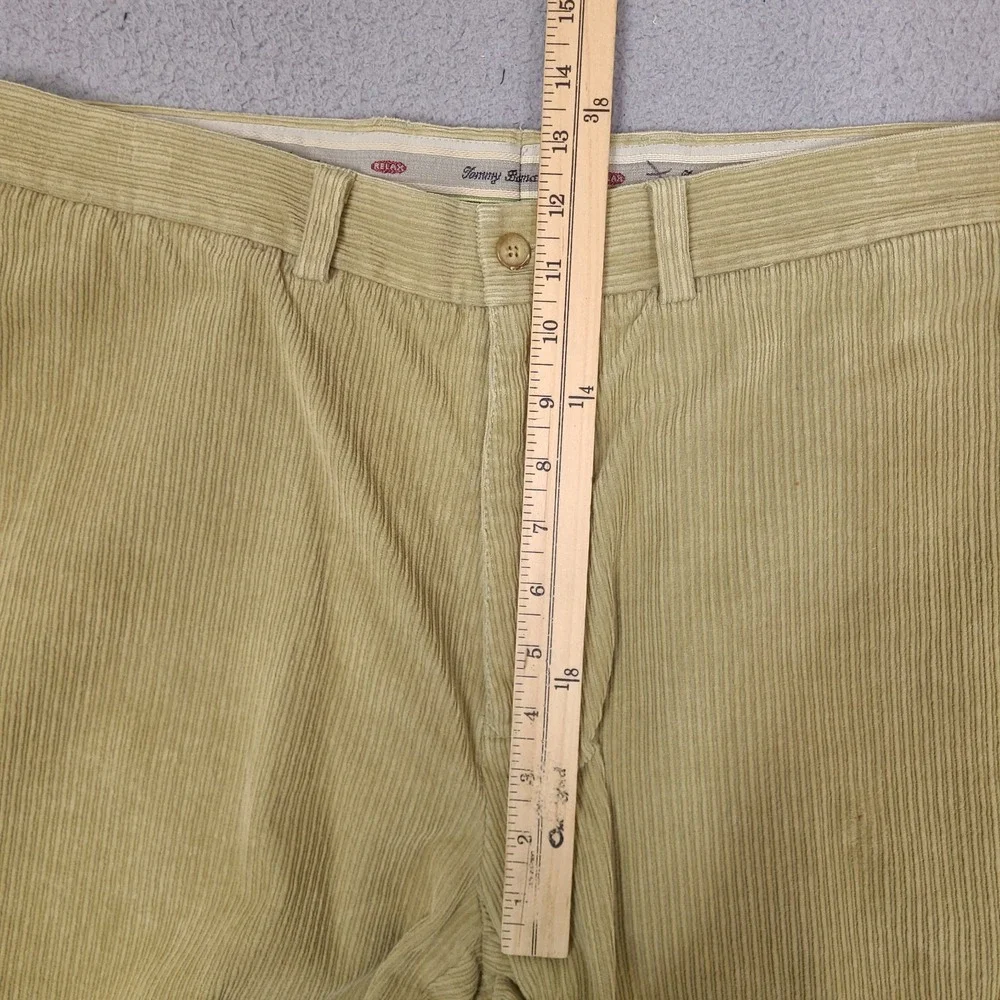 Tommy Bahama Pants Mens 35x32 Brown‎ Tan Silk Blend Corduroy Flat Front Chino